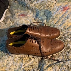 Cole Haan Zerogrand Tan Wingtip Oxfords